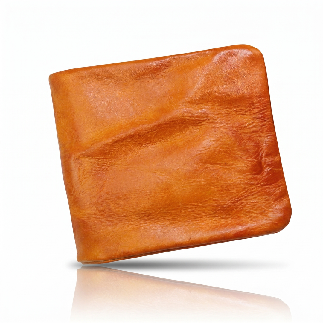 Masion Belcour Distressed Espresso Leather Bifold Wallet