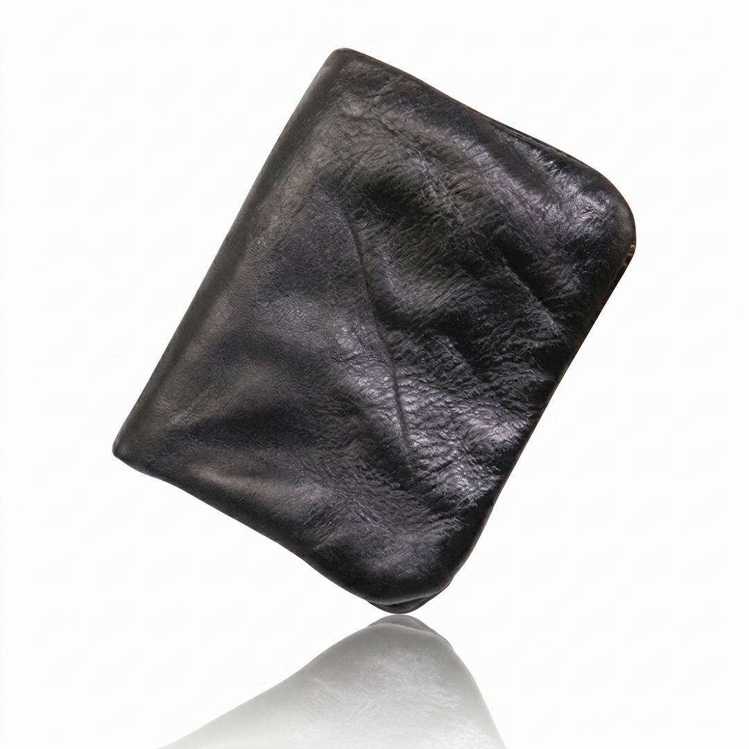 Masion Belcour Distressed Espresso Leather Bifold Wallet